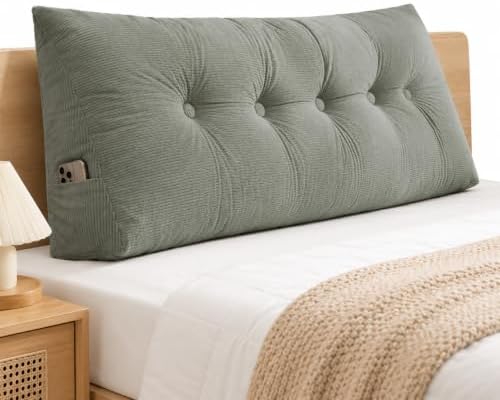 Dorm Headboard Pillow Twin XL Dorm Bed Wedge Cushion, Bed Backrest Bolster by Unknown