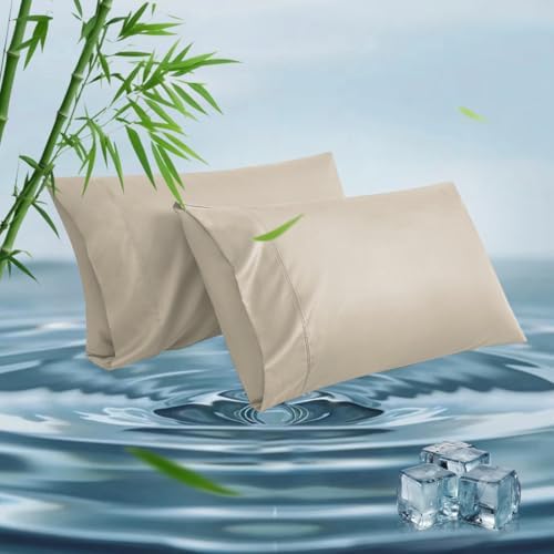 Queen Pillowcases, Cooling Viscose from Bamboo Pillow Covers by ParkdenyMattressProtector