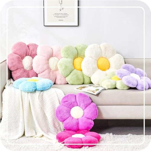 Kcvvcr Hot Pink Flower Pillow, Cute Decorative Flower Shaped Throw Pillow - Image 5