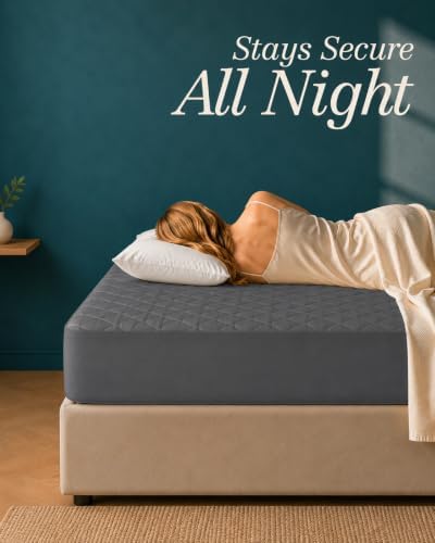 Twin Mattress Pad, Quilted Mattress Protector Topper fits 16" Deep Pocket - Image 4