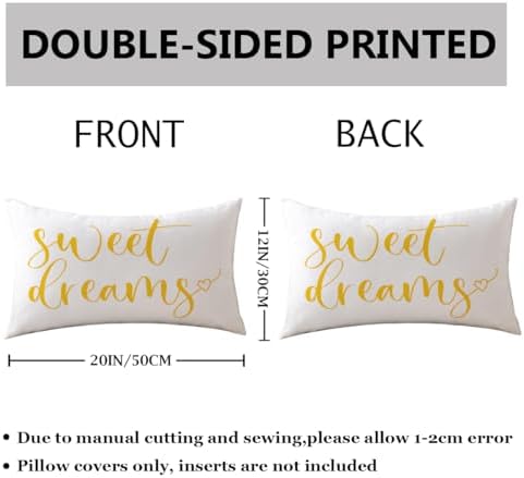 Bedding Decorative Lumbar Pillowcases Sweet Dreams Good Night Cushion Covers - Image 2