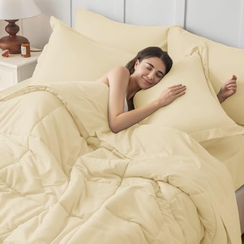 JOLLYVOGUE Twin Comforter Set, Ultra-Soft Bed in a Bag Twin Size 5 Pieces - Image 6