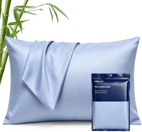 MR&HM Standard Pillowcase Set of 2, Soft & Breathable, Light Blue by MRHM
