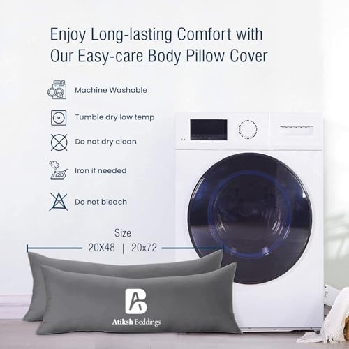 Body Pillow Cover with Zipper 20x72 Cotton Long Body Pillowcase Lumbar Pillow - Image 6