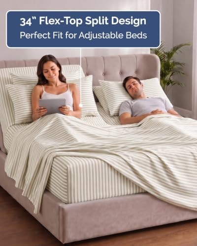 Extra Deep Flex Top Split Head King Sheet Set - Image 3