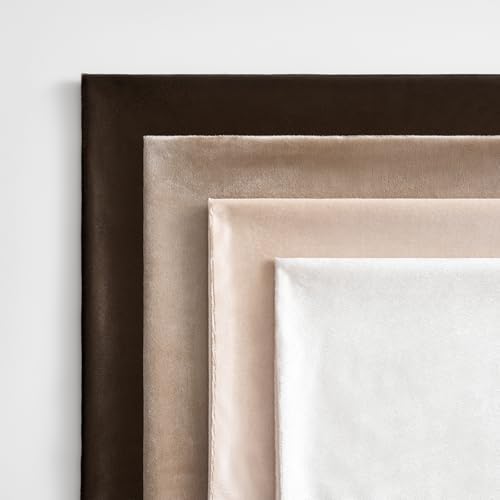 GIGIZAZA Pack of 4 Decorative Velvet Pillow Covers 18x18 Gradient Brown - Image 3