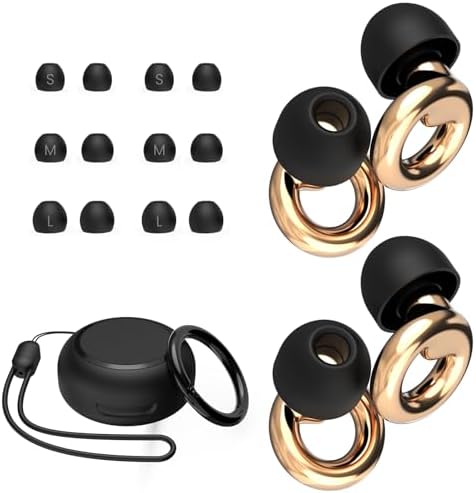 JUSTRVN Ear Plugs for Sleeping, 2 Pairs of Stylish Reusable Noise Reduction by JUSTRVN