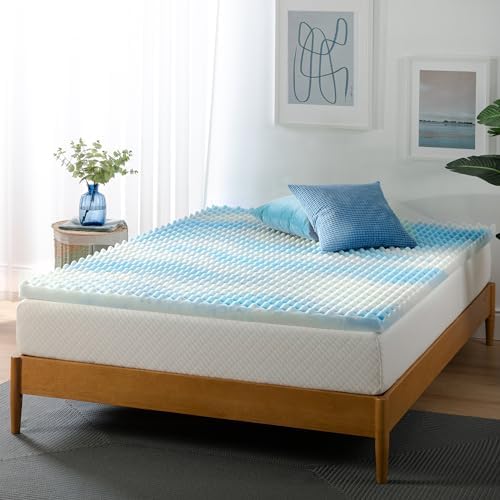 ZINUS 2 Inch Swirl Gel Cooling Memory Foam Mattress Topper, More Convenient - Image 2