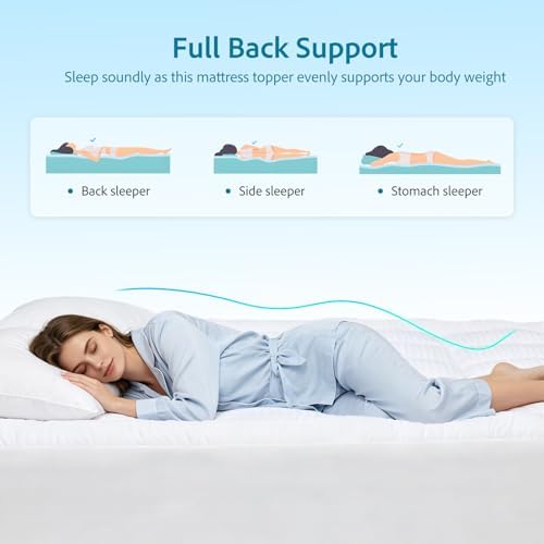 Mattress Topper Full Size, Ultra Soft Cotton Pillow Top Mattress Pad - Image 4