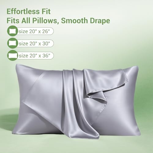 SheRest 100% Lyocell Tencel Pillow Cases Cooling Silk-Like Soft Satin Standard - Image 7