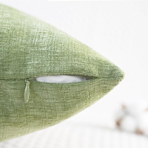 CaliTime Decorative Couch Throw Pillow Covers 20 X 20 Inches Sage Green - Image 3