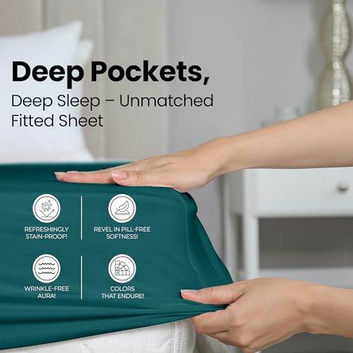 Queen Fitted Sheet, Ultra Soft Fits Up to 15 Inch Deep Pocket - Image 4