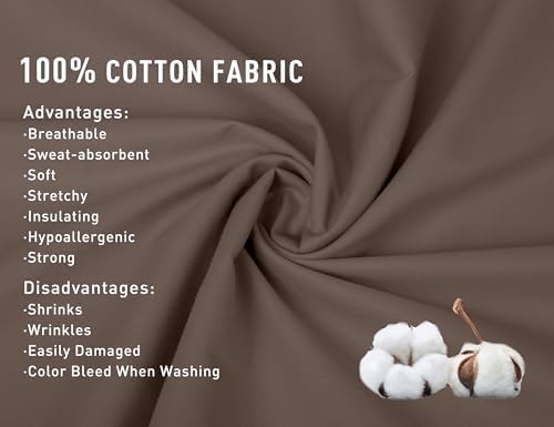Sunflower King Pillowcases Set of 2, 100% Cotton Pillow Cases, Mocha Taupe - Image 6