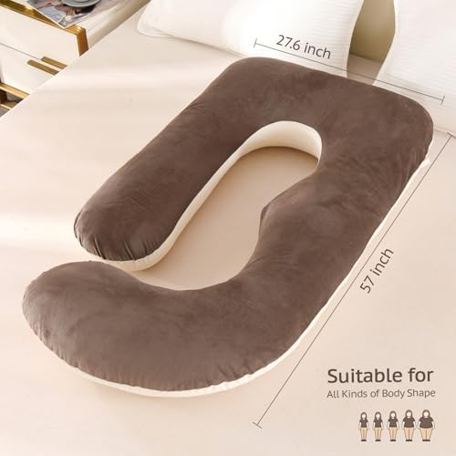 Pregnancy Pillows for Sleeping, 57-inch U Shaped Full Body Maternity Pillow - Image 2