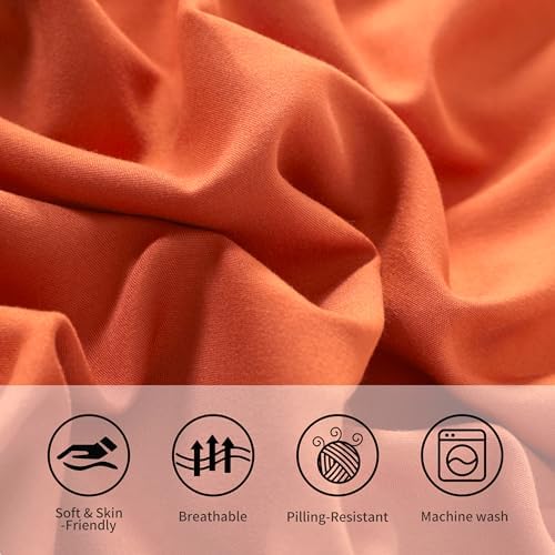 Queen Pillow Cases, 2 Pack, 20x30 in, Microfiber, Burnt Yellow - Image 5