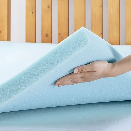 Mellow 2.5 Inch Ventilated Memory Foam Mattress Topper, Cooling Gel Infusion - Image 4