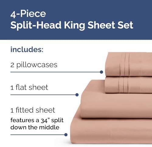 Flex Top Split Head King 4 Piece Sheet Set - Image 2