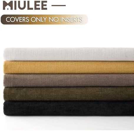 MIULEE Coffee Chenille Couch Throw Pillow Covers - Image 6