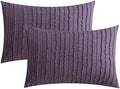 JELLYMONI Purple Striped Tufted Pillowcases Standard Size by JELLYMONI