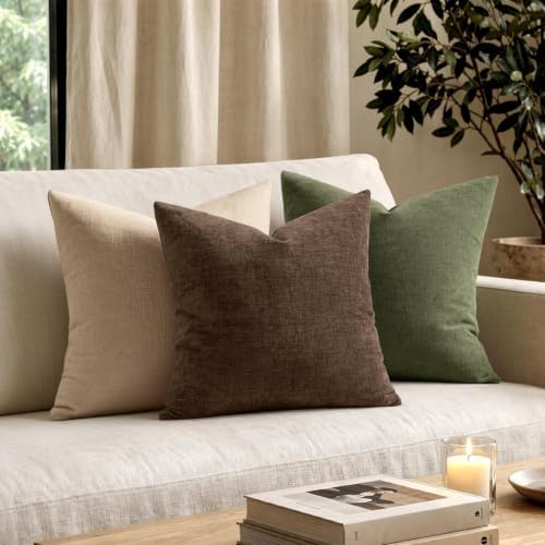 MIULEE Beaver Fur Chenille Couch Throw Pillow Covers - Image 2