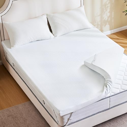 Sweetcrispy Queen Size Mattress Topper, Memory Foam Pad, 4 Inch - Image 3
