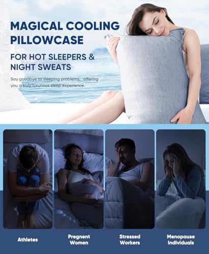 LUXEAR Cooling Pillow Cases for Hot Sleepers, Standard Size - Image 6