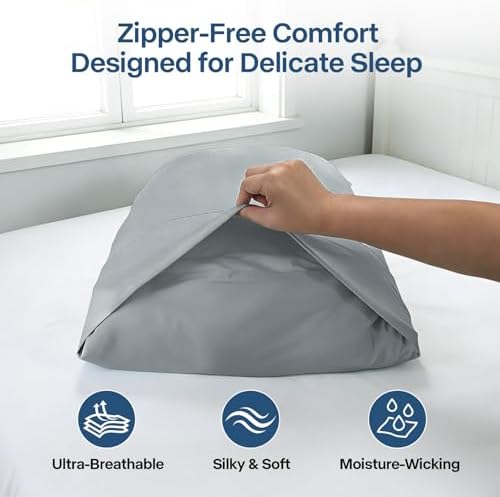 Luxury Cooling Pillowcases King Size 2 Pack, Q-Max>0.4 Cool Touch - Image 6