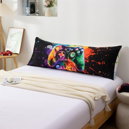 NTBED Tie Dye Gaming Body Pillow Cover Game Console Microfiber Gamer Bedding - Image 3