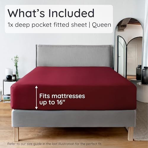 Bambaw 100% Viscose Derived from Bamboo Fitted Sheet Queen Size, Cooling Fitted - Image 2