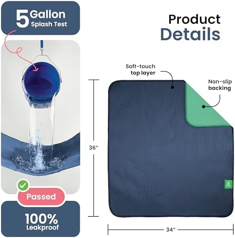 IMPROVIA® Washable Underpads, Heavy Absorbency Reusable Incontinence Pads - Image 3