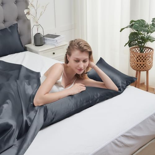 Vielit Satin Body Pillow Cover 1pc, Silky Body Pillow Pillowcase Similar to - Image 3