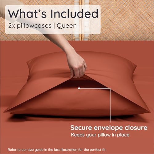 Bambaw 100% Viscose Derived from Bamboo Pillowcase Queen Size – Set of 2 Queen - Image 2