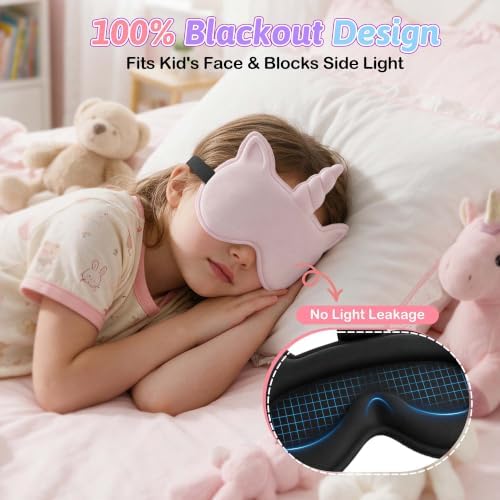 Kids Sleep Mask, Contoured 3D Sleeping Eye Mask - Image 3