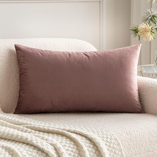 MIULEE 12x20 Inch Lumbar Velvet Throw Pillow Cover Set of 1 Jam by MIULEE