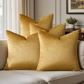 GIGIZAZA Pack of 4 Golden Decorative Velvet Pillow Covers 20x20 by GIGIZAZAFocusingonhomedecoration