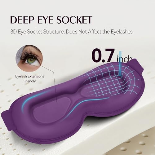 Weighted Sleeping Mask for Women Men 3D Contoured Eye Masks for Sleep - Image 4