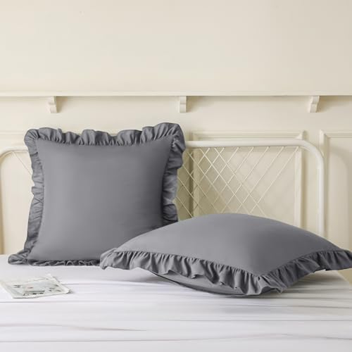 KKJIAF 2 Pack Ruffle Pillow Cases 24x24 Inches - Image 4