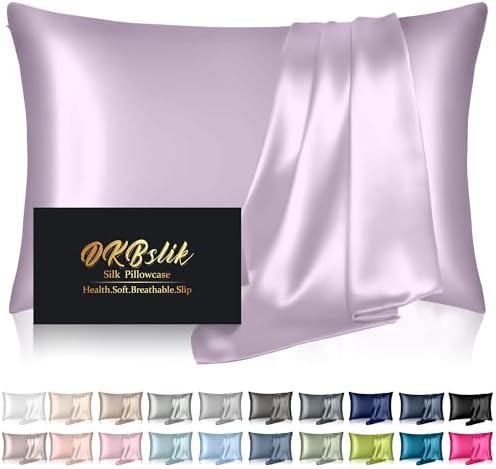 Silk Pillowcase for Hair and Skin, Mulberry Silk Pillow Cases Queen Size by HOME