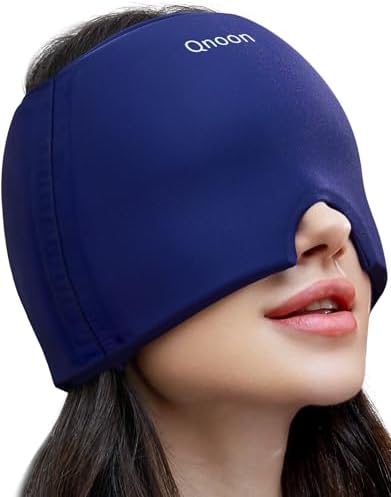 Migraine Relief Cap, Headache Relief Cap Mask Products, Cooling Odorless Gel by Qnoon