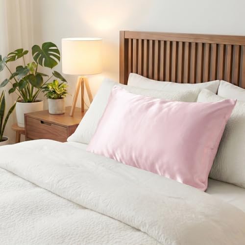 2 Pack Satin Pillowcases Pink Standard Size 20x26 Inch - Image 4