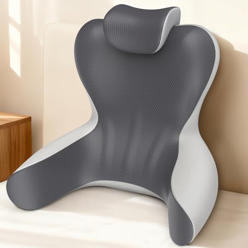 22" XL Reading Pillow Sitting in Bed, Back Support & Armrests by HAMYODO
