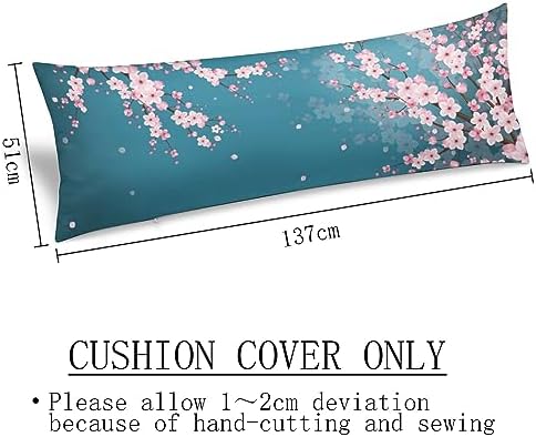 Cherry Blossoms Body Pillow Cover Pink Flowers Plum Branch Cherry Blossom - Image 3