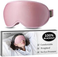 Weighted Sleep Mask for Women: 3D Contoured Blackout Eye Mask for Eyelash by FACEMOON