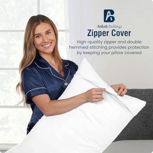 Body Pillow Cover with Zipper Closure 100% Egyptian Cotton 500 Thread Count - Image 5