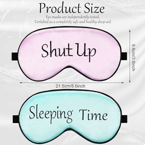 Geyoga 8 Pack Silk Funny Sleep Masks - Image 2