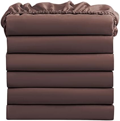 FreshCulture Full Fitted Sheets, Bulk Pack of 6, Deep Pocket, Soft Microfiber by FreshCulture