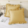 KKJIAF 2 Pack Ruffle Pillow Cases 24x24 Inches by KKJIAF