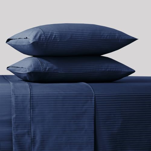 Feather & Stitch 100% Cotton Sateen 500 TC Twin Size Bed Sheet Set - Image 4