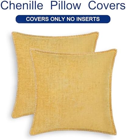 CaliTime Decorative Couch Throw Pillow Covers 20 X 20 Inches Gold - Image 6