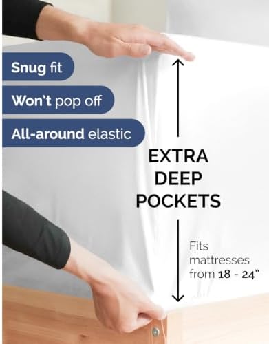 CGK Linens Extra Deep Flex Top Split Head King Fitted Sheet Only - Image 2